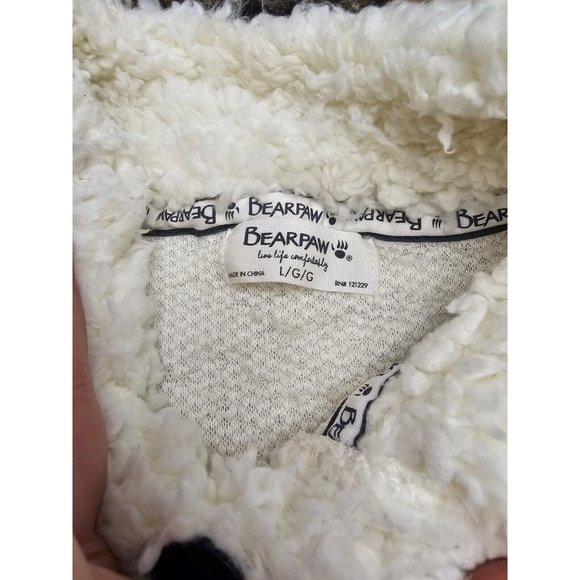 Bearpaw Sherpa Fleece Pullover Jacket White Soft Women's Size Large - Picture 2 of 5